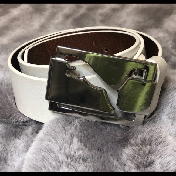 white puma belt